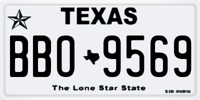 TX license plate BBO9569