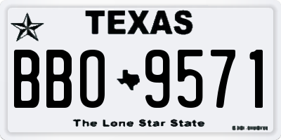 TX license plate BBO9571