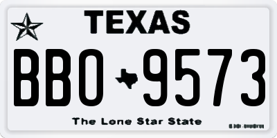 TX license plate BBO9573