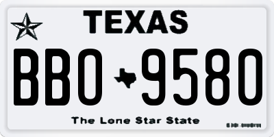 TX license plate BBO9580