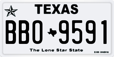 TX license plate BBO9591