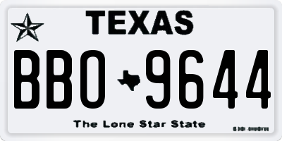 TX license plate BBO9644