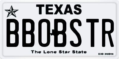 TX license plate BBOBSTR