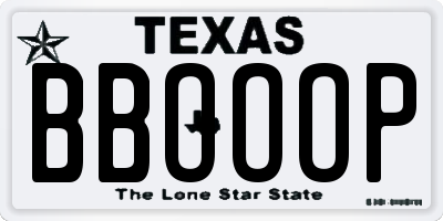 TX license plate BBOOOP