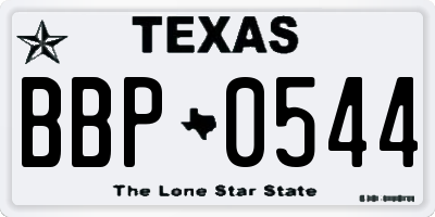 TX license plate BBP0544