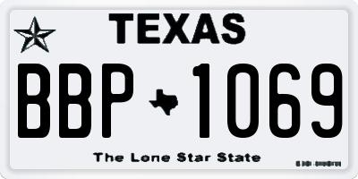 TX license plate BBP1069