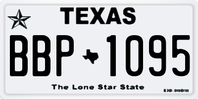 TX license plate BBP1095