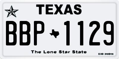 TX license plate BBP1129