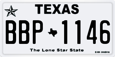 TX license plate BBP1146