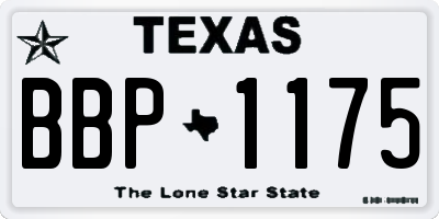 TX license plate BBP1175