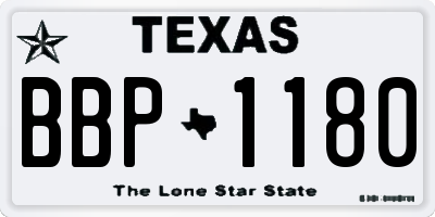TX license plate BBP1180