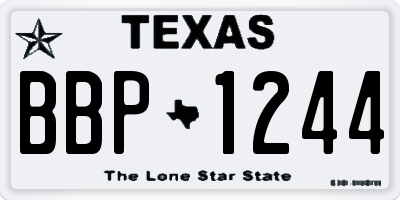 TX license plate BBP1244