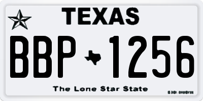 TX license plate BBP1256