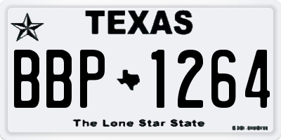 TX license plate BBP1264