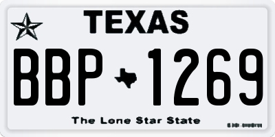 TX license plate BBP1269