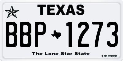 TX license plate BBP1273
