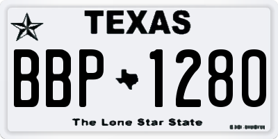 TX license plate BBP1280