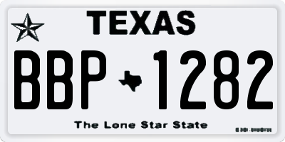 TX license plate BBP1282