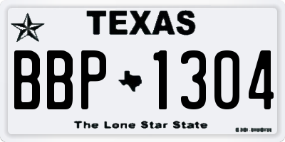 TX license plate BBP1304