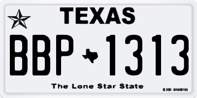 TX license plate BBP1313