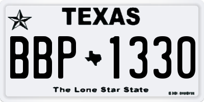 TX license plate BBP1330