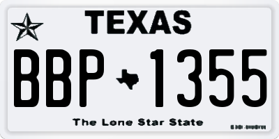 TX license plate BBP1355