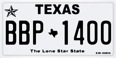 TX license plate BBP1400