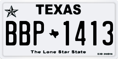 TX license plate BBP1413