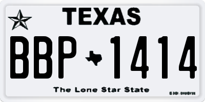 TX license plate BBP1414