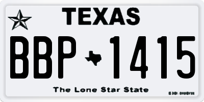TX license plate BBP1415