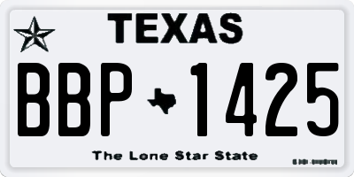 TX license plate BBP1425