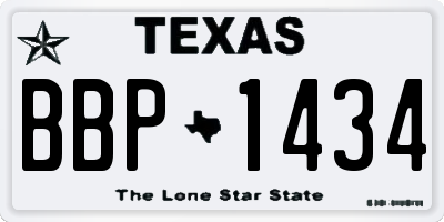 TX license plate BBP1434