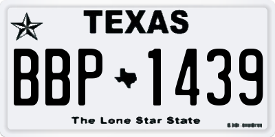 TX license plate BBP1439