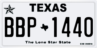 TX license plate BBP1440