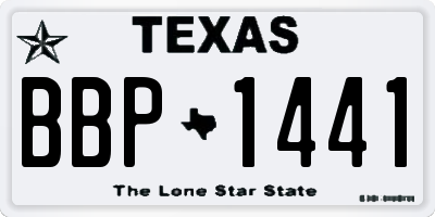 TX license plate BBP1441