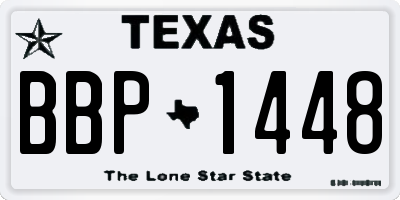 TX license plate BBP1448