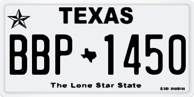 TX license plate BBP1450