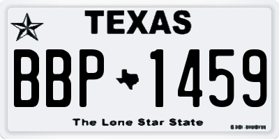 TX license plate BBP1459