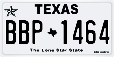 TX license plate BBP1464