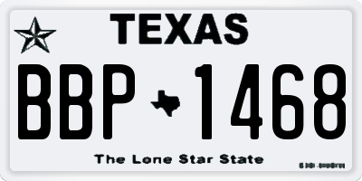 TX license plate BBP1468