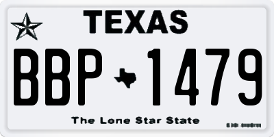 TX license plate BBP1479