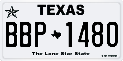 TX license plate BBP1480