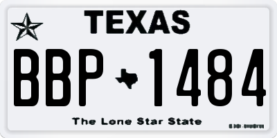 TX license plate BBP1484
