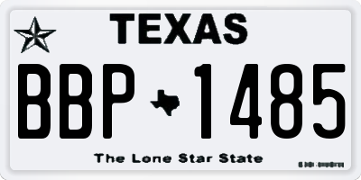 TX license plate BBP1485