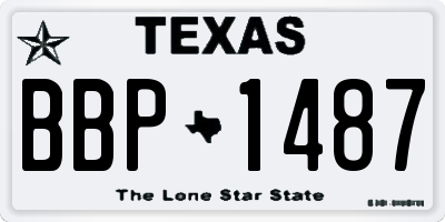 TX license plate BBP1487