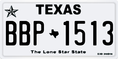 TX license plate BBP1513