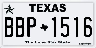 TX license plate BBP1516
