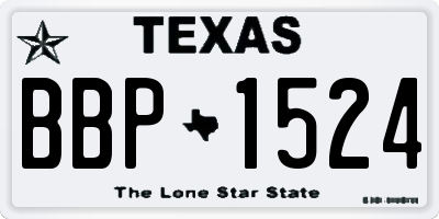 TX license plate BBP1524