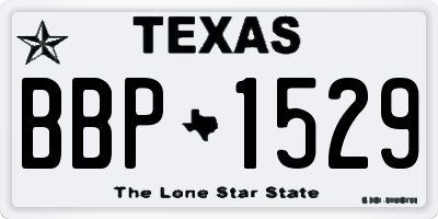 TX license plate BBP1529