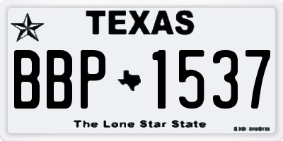TX license plate BBP1537